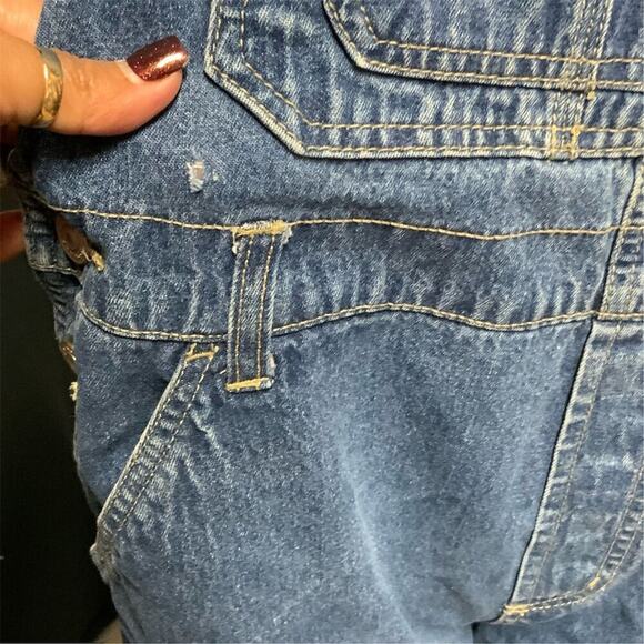 2444. Vintage No Boundaries Juniors Large Blue Denim Overalls - Picture 6 of 11